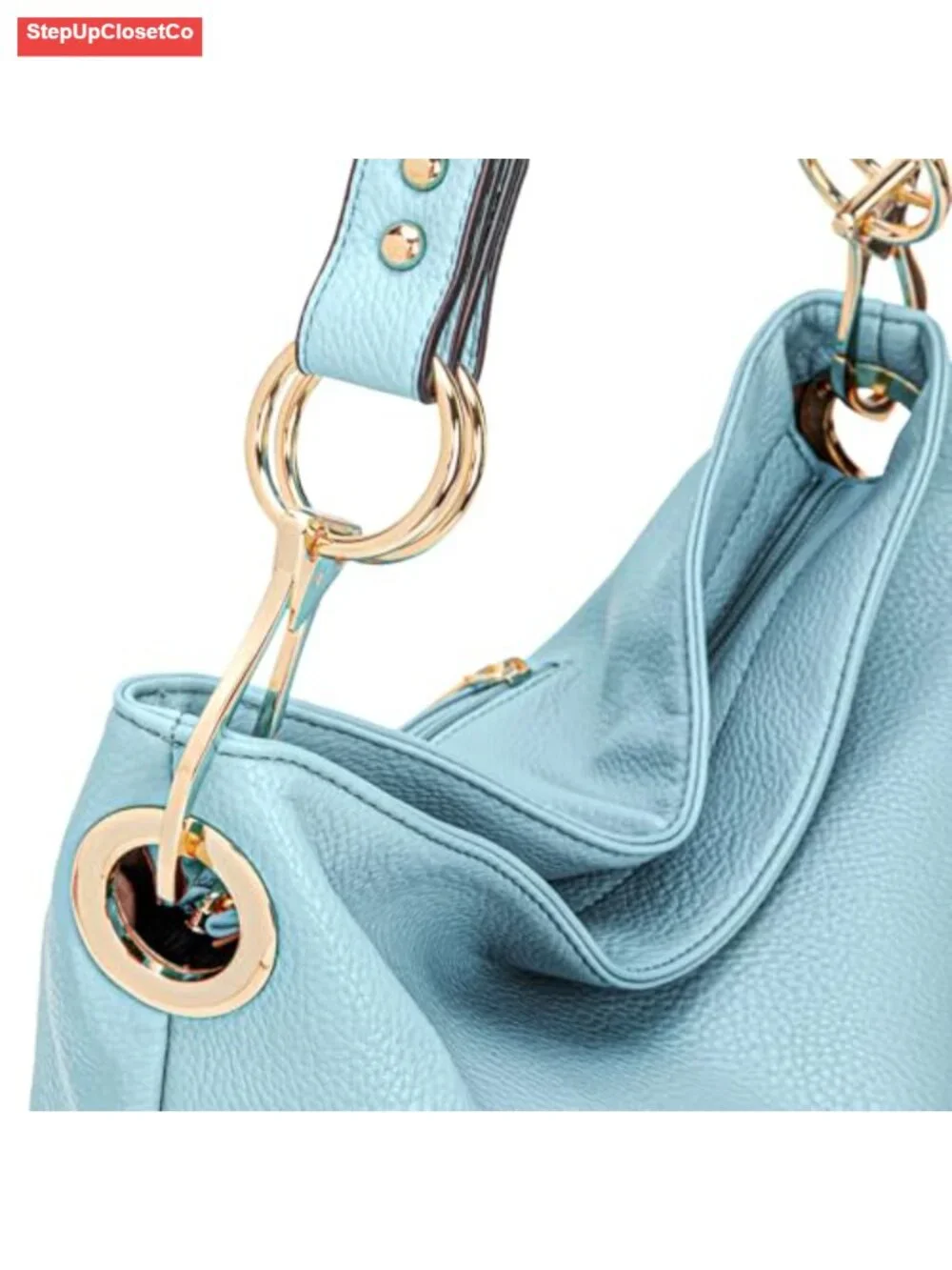 Faux Leather Hobo Bag Top Handle Shoulder Purse for Women
